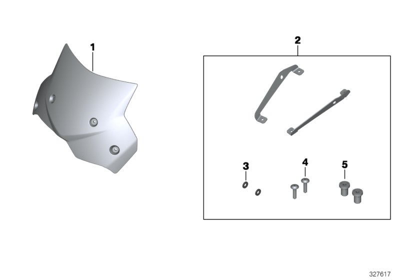 Windscreen, tinted, small