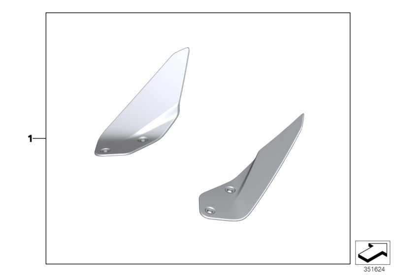 Set, wind deflector, tinted