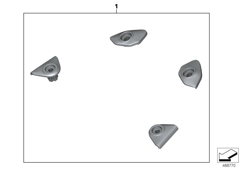 Set, trims, grab handle bore holes
