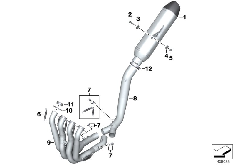Single parts Race exhaust system