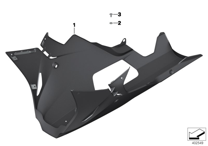 Engine spoiler, carbon