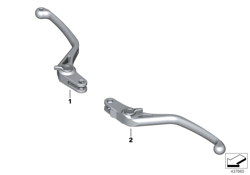 HP hand lever, milled