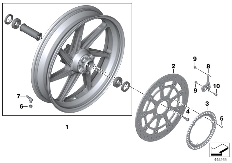 Forged wheel, front