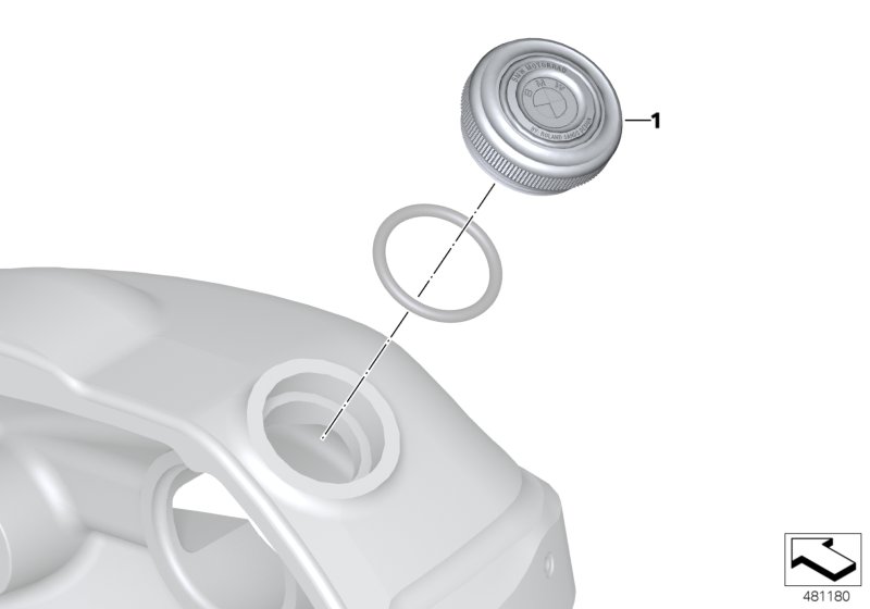 Oil filler neck lid Machined