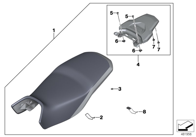Set Rallye seat low with luggage plate