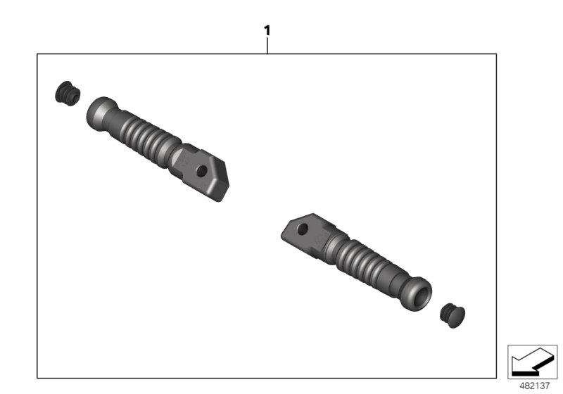 HP rear footrest black