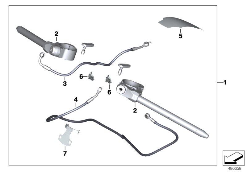 Set stub handlebars adjustable