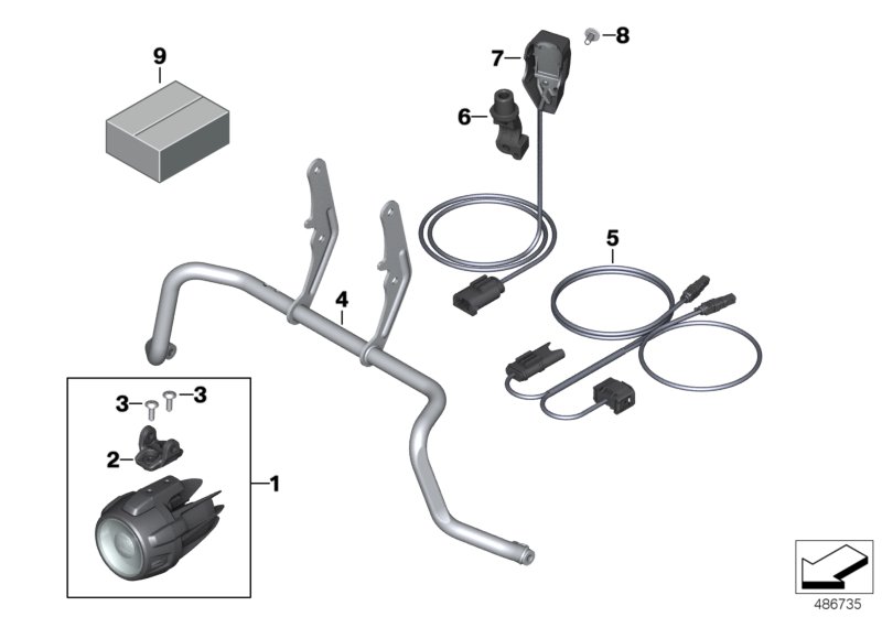 LED additional headlight