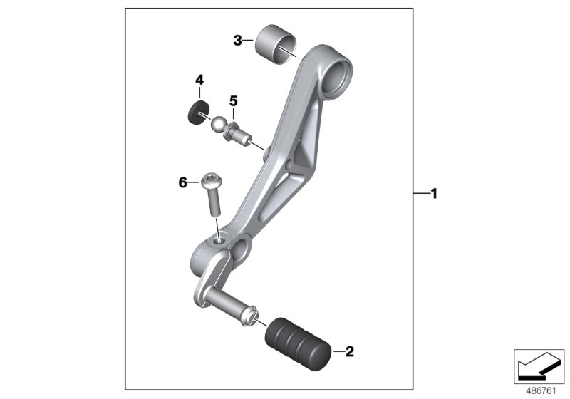 Gearshift lever, adjustable