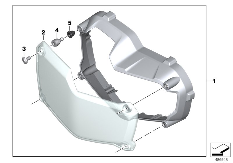 Set, headlight guard