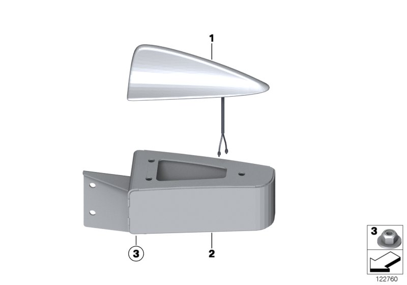 Single parts, teleph.antenna multi-band