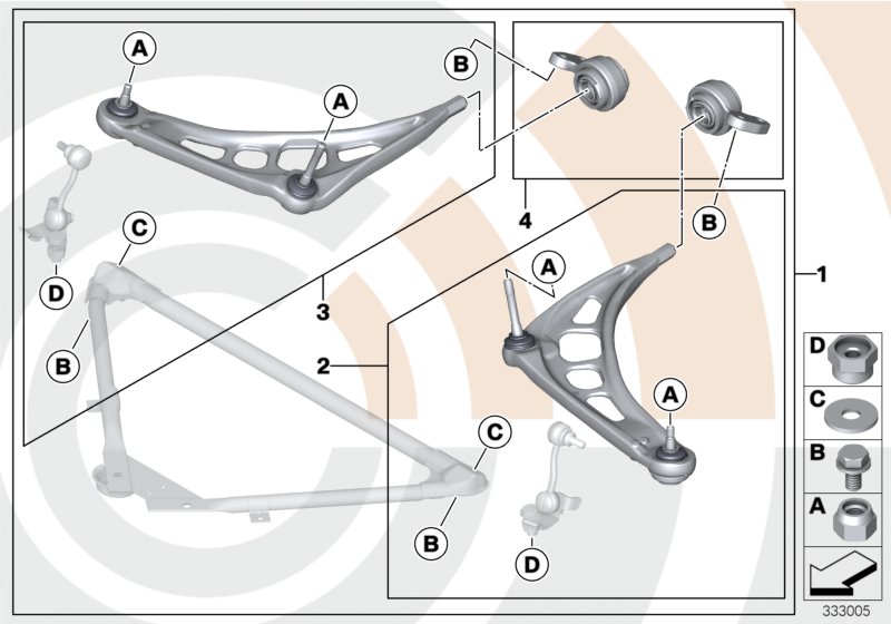 Service kit control arm / Value Line
