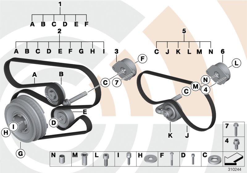 Repair kit, belt drives, Value Line