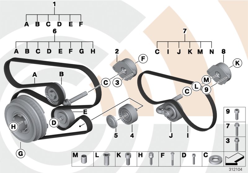 Repair kit, belt drives, Value Line