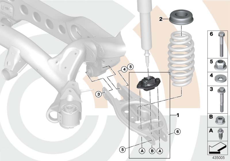 Repair kit, rubber mount, shock absorber