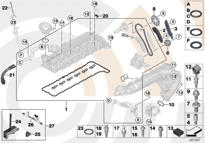 Repair kit, open timing chain, top