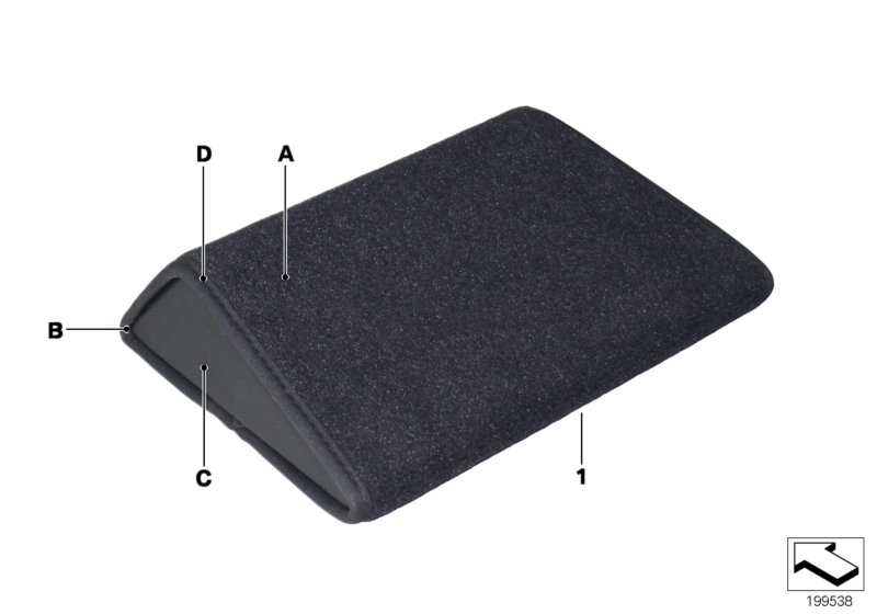 Individual footrest, rear