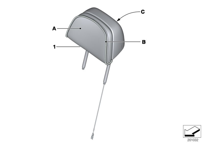 Ind. headrest, comfort seat, front