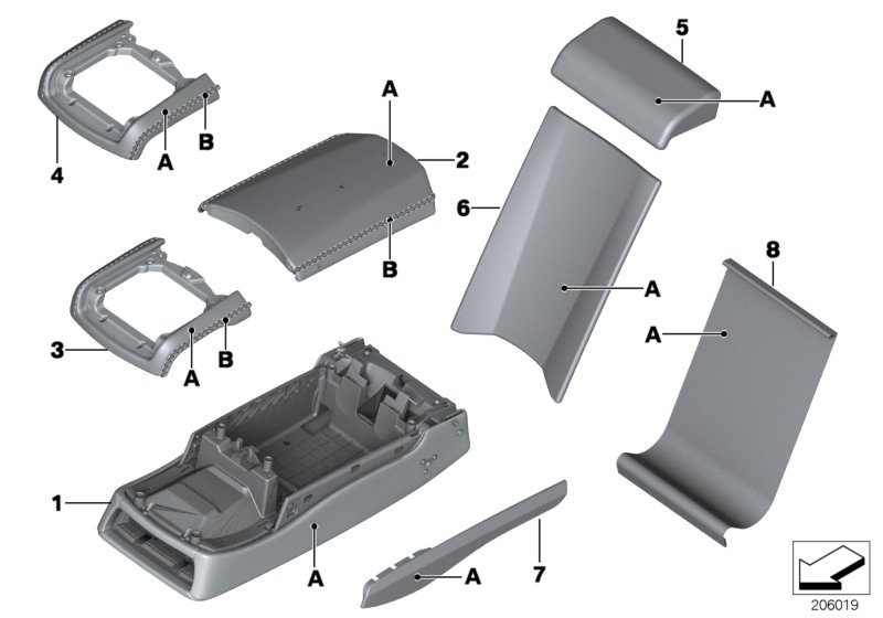 Individual armrest, multifunctional rear
