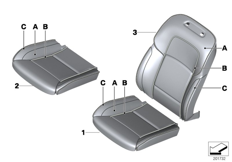 Individual cover, leather comfort seat