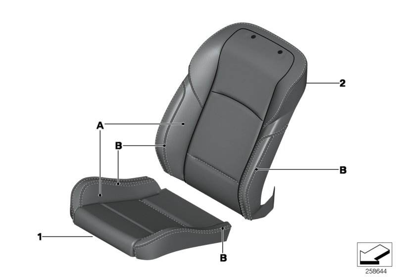 Individual sports seat cover, front