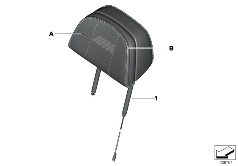 Indiv. head restraint, M multif. seat