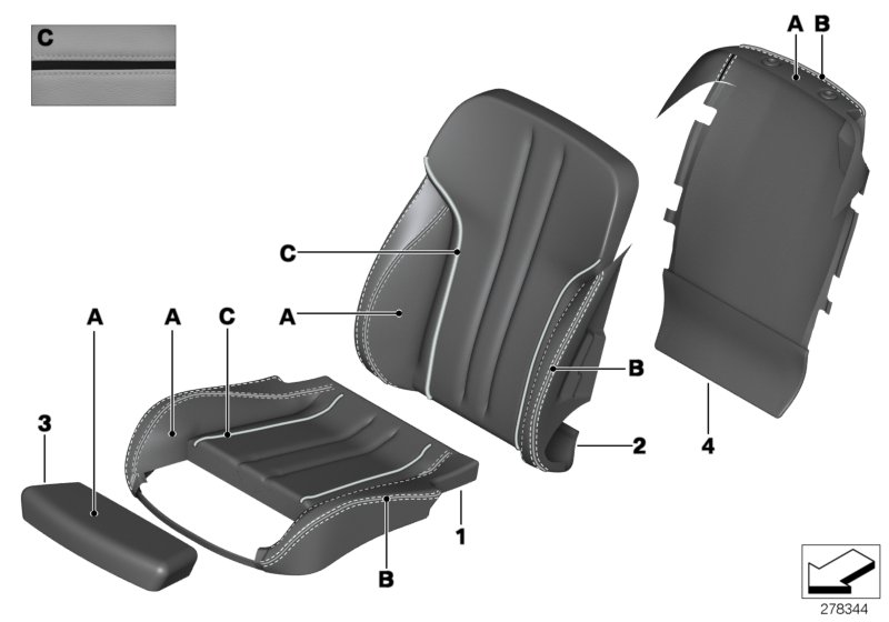 Individual cover, leather comfort seat