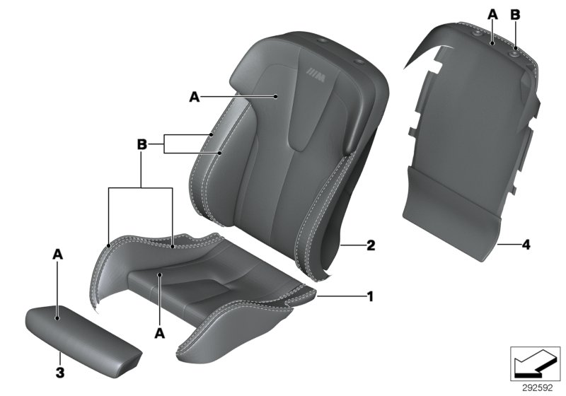 Indiv.cover for M multifunction seat