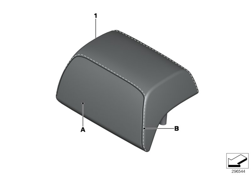 Indiv. M headrest,leather r. (S4UKA) USA