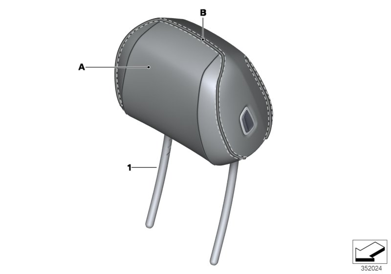 Individual headrest, front