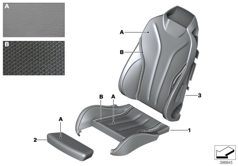 Individual sports seat cover, front