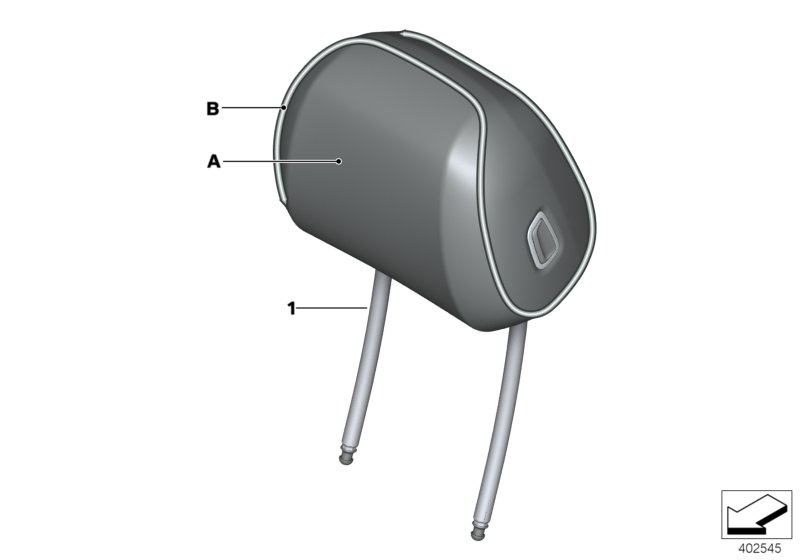 Ind. headrest, sports seat, front