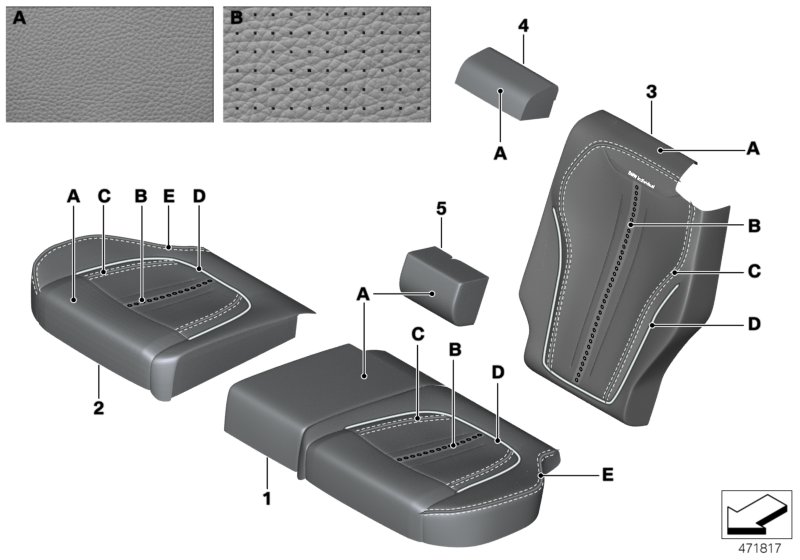 Individual cover, leather comfort seat