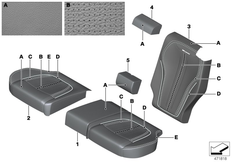 Individual cover, leather comfort seat