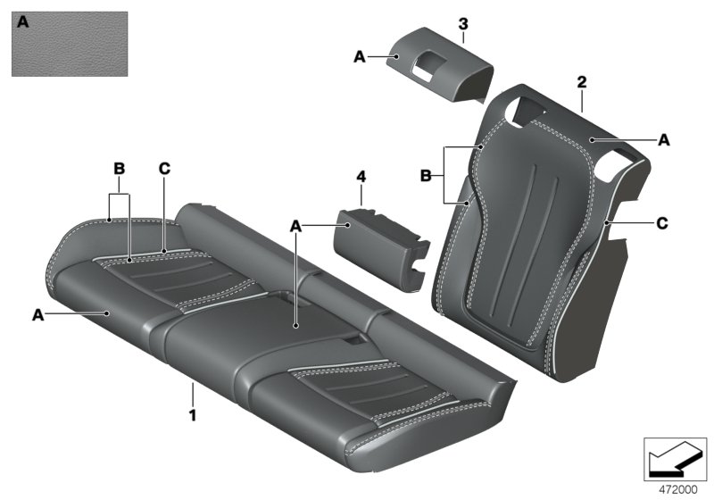 Individual cover, leather comfort seat