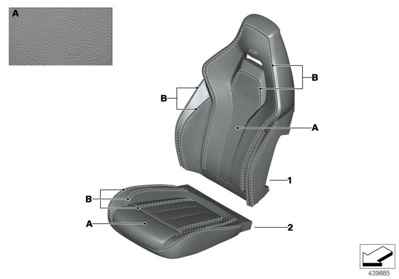 Indiv.cover for M multifunction seat