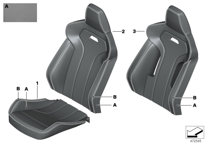 Individual sports seat cover, front