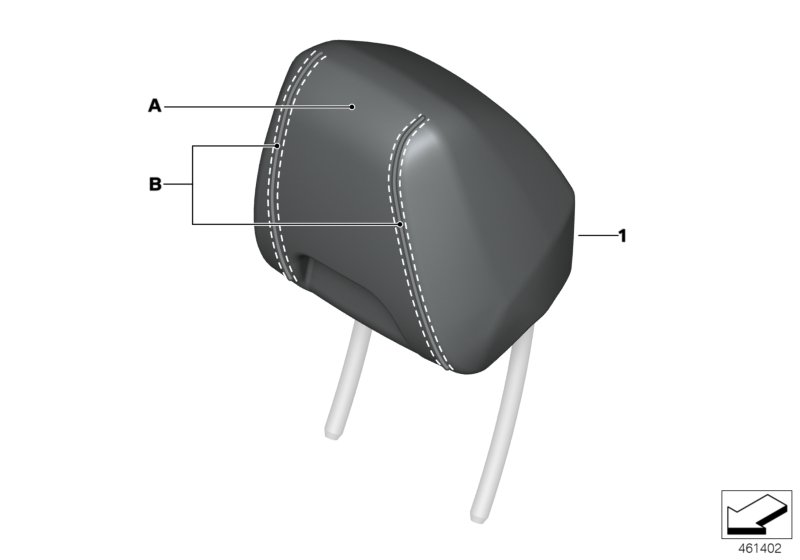Individual head restraint, seat, front