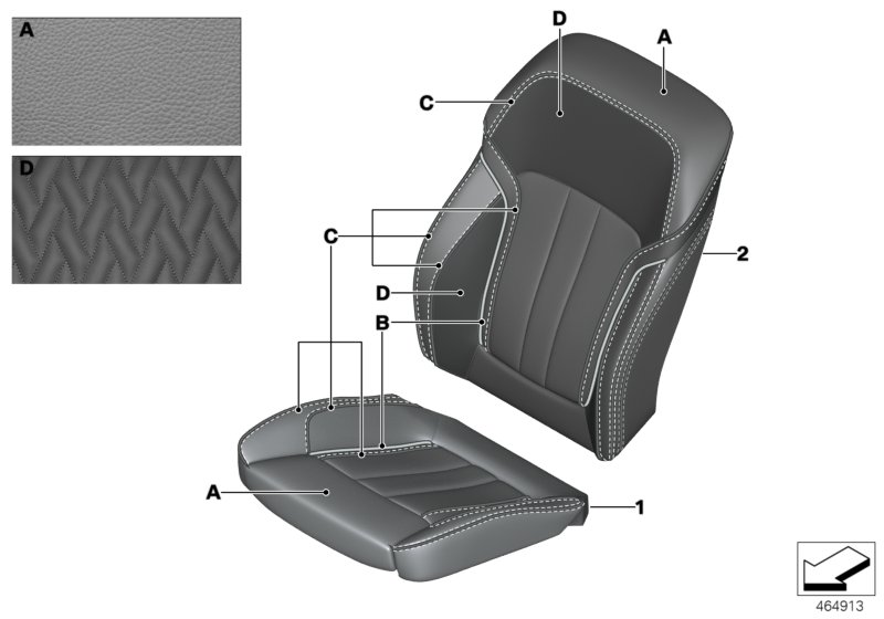 Individual cover, leather comfort seat