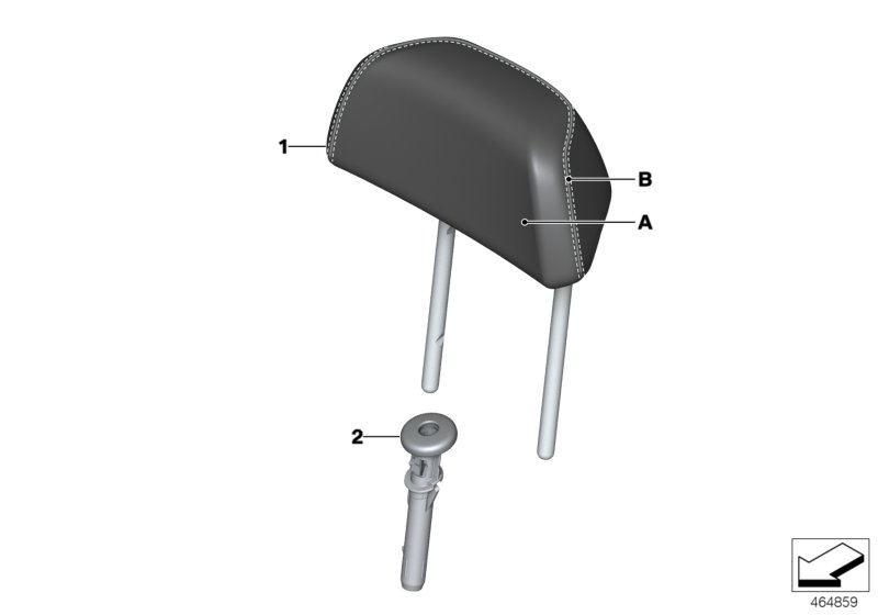 Individual head restr., seat, rear outer