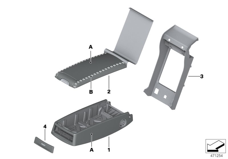 Individual armrest, basic rear