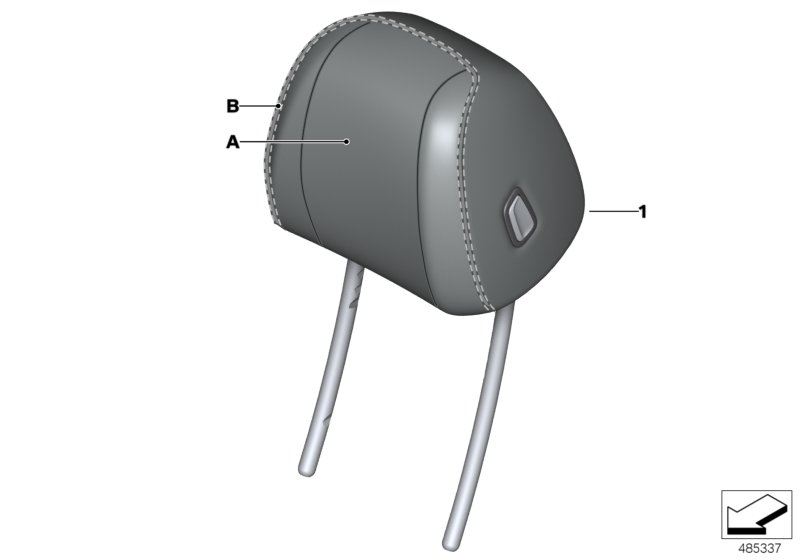 Indv. headrest, basic seat, front