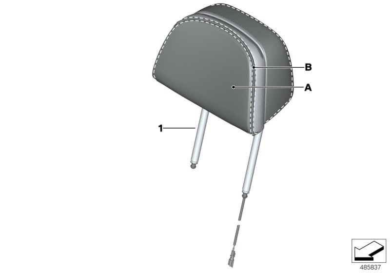 Ind. headrest, comfort seat, front