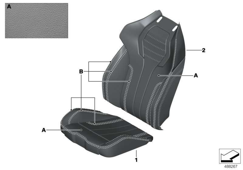 Indiv.cover for M multifunction seat