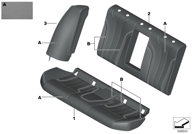 Individual basic seat, rear