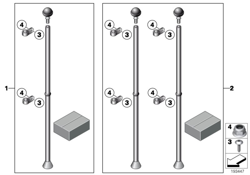 Flag holder - wing mounted