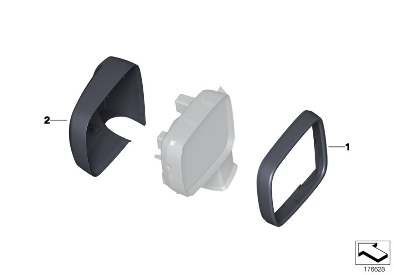 Exterior mirror covers, bluechrome