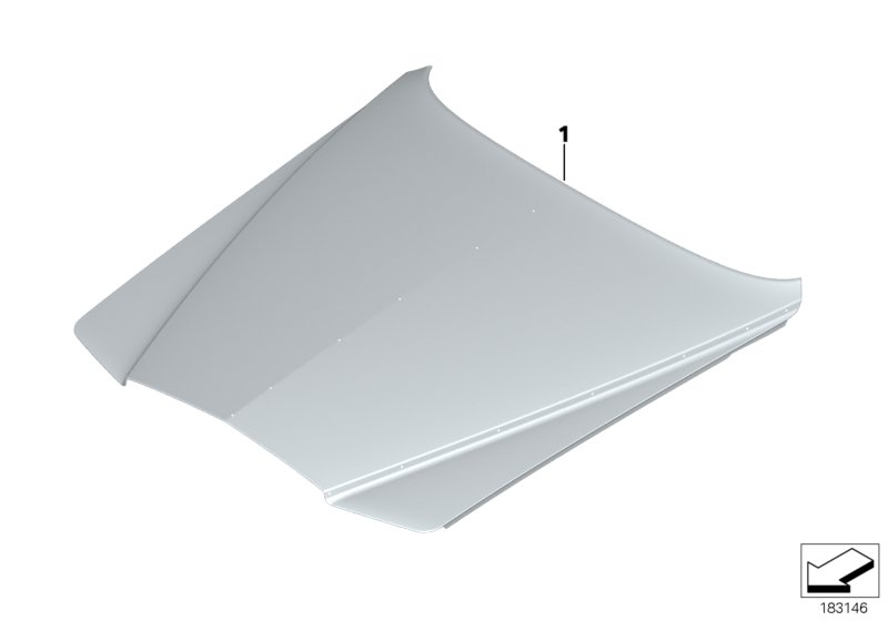 Bonnet, brushed aluminium