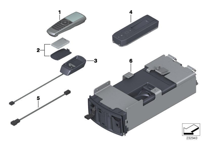 Bluetooth telephone, rear compartment